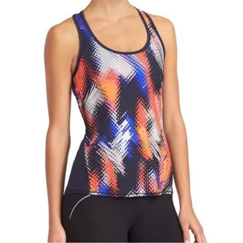 Athleta Chi Tank in Lava Print-Racerback-Size XS-Yoga/Gym/Activewear